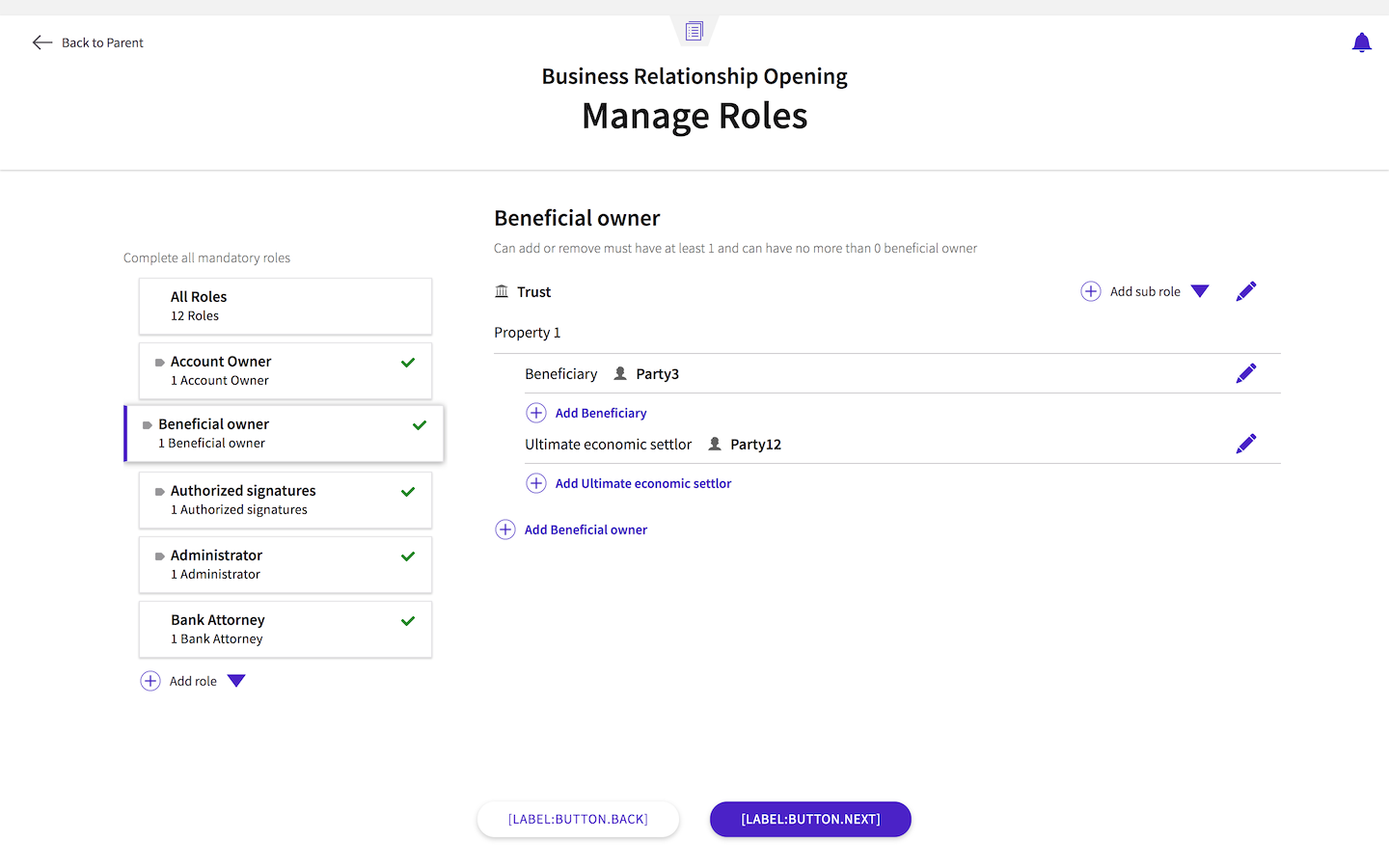 Define business roles task with Activity Screen template & Master-detail module